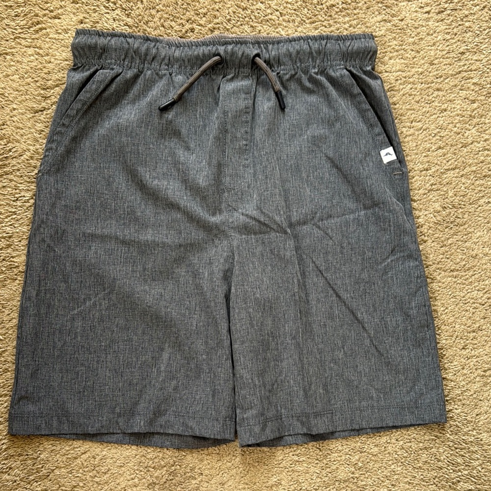 Tommy Bahama Charcoal Gray Elastic Waist Shorts